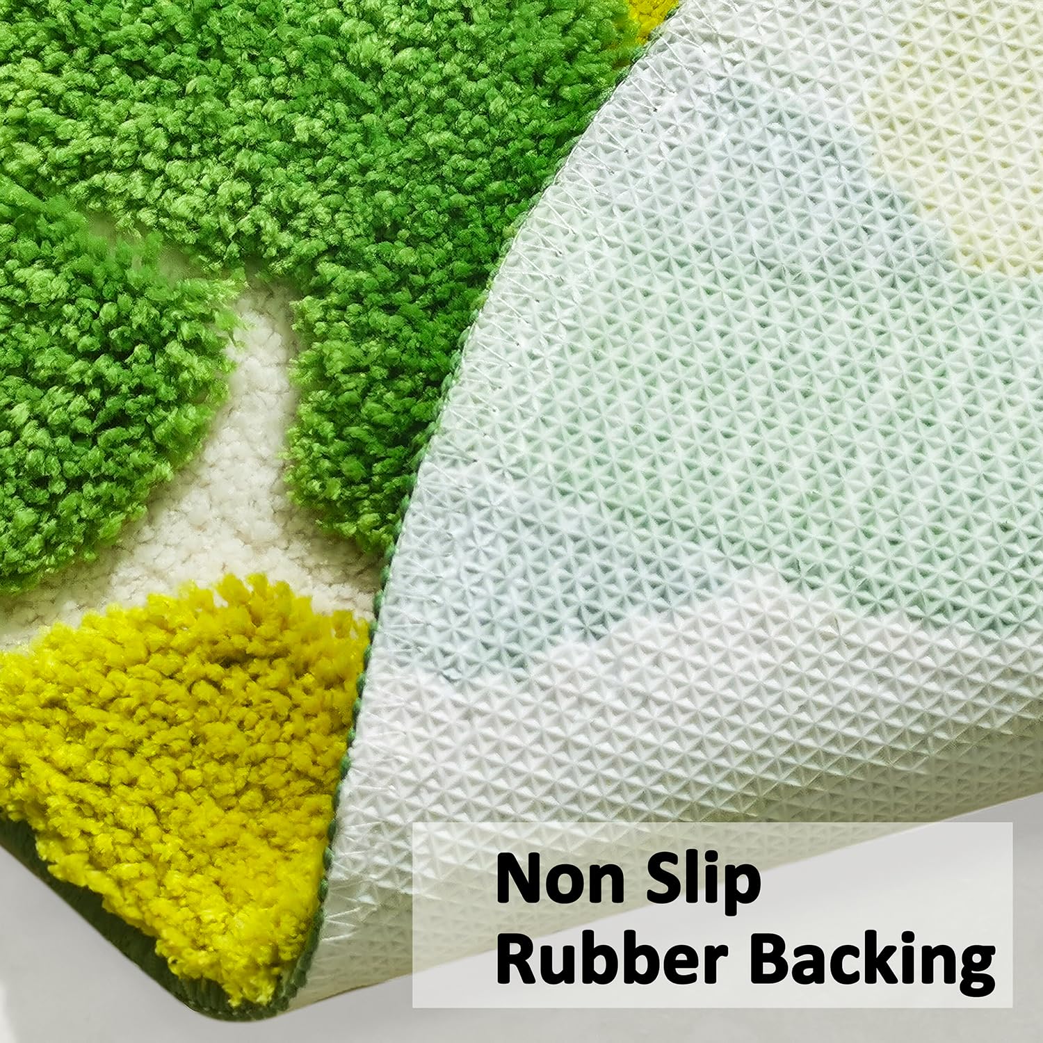 改Cute Green Moss Bathroom Runner Rug Long Rectangular Boho Aesthetic Leaf Leaves Bath Mat Shaggy Non Slip Absorbent Shower Mat Decor