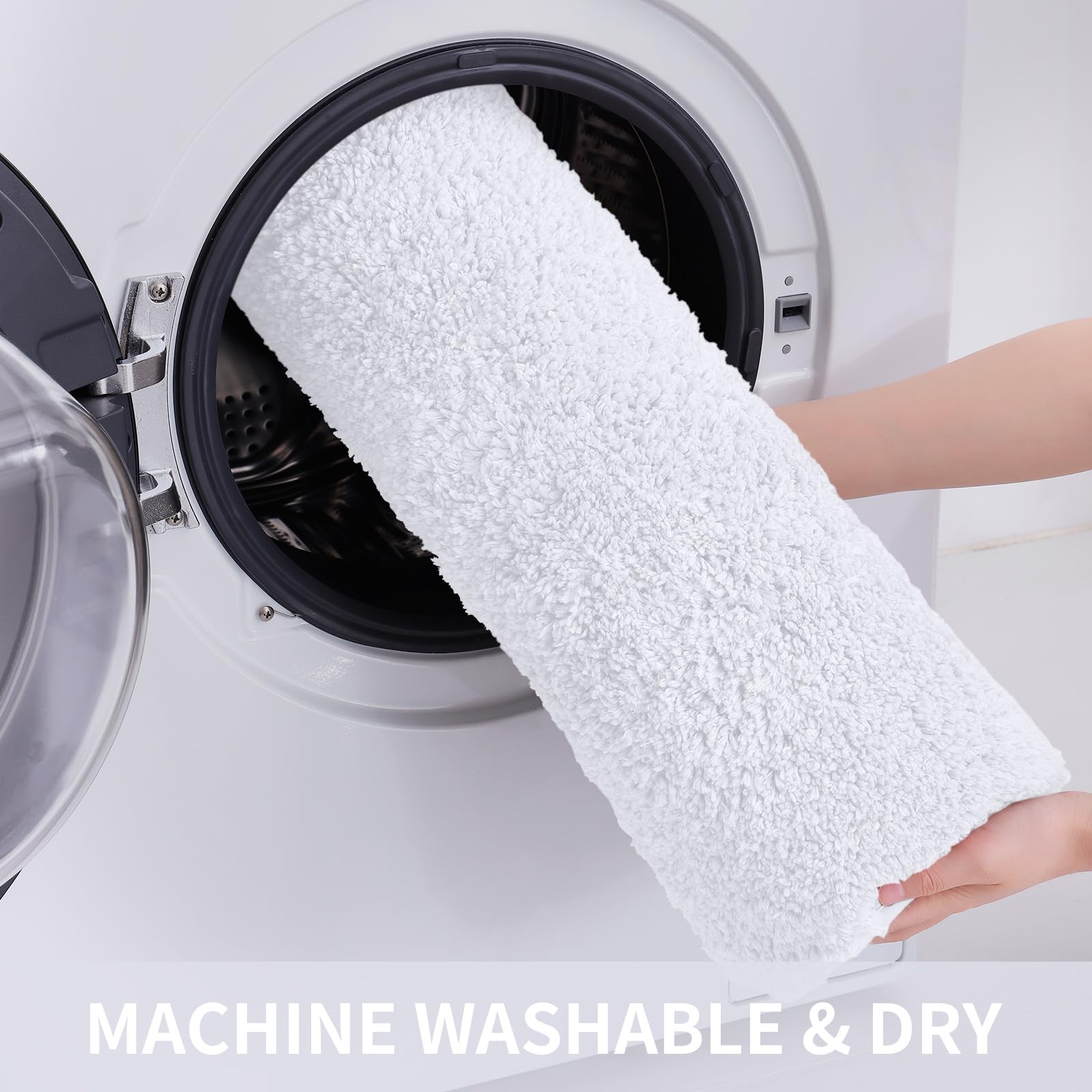 Bathroom Rug Mat, Shaggy Soft and Absorbent Bath Rug, Non Slip, Thick Plush Machine Washable Bath Mat for Bathroom, Shower, and Tub