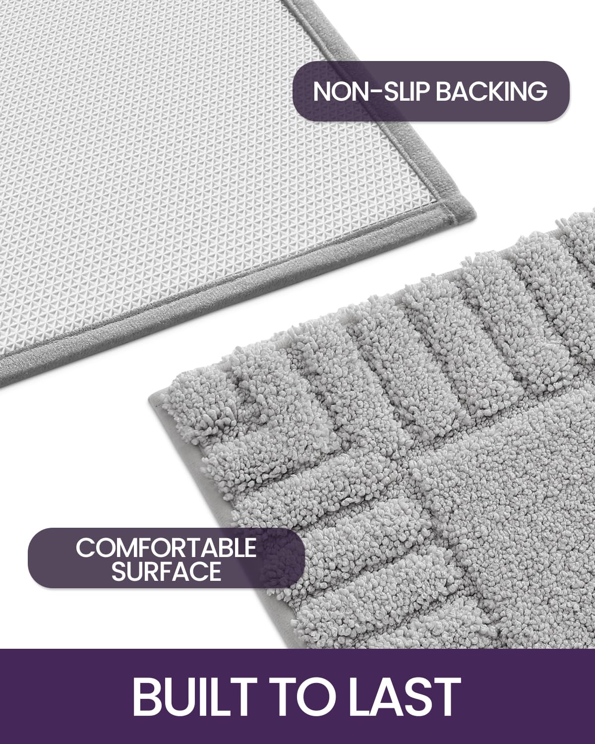 Bathroom Rugs, Non Slip Bath Mats for Bathroom Floor, Ultra Soft and Absorbent Bath Rug Shower Carpet, Machine Washable