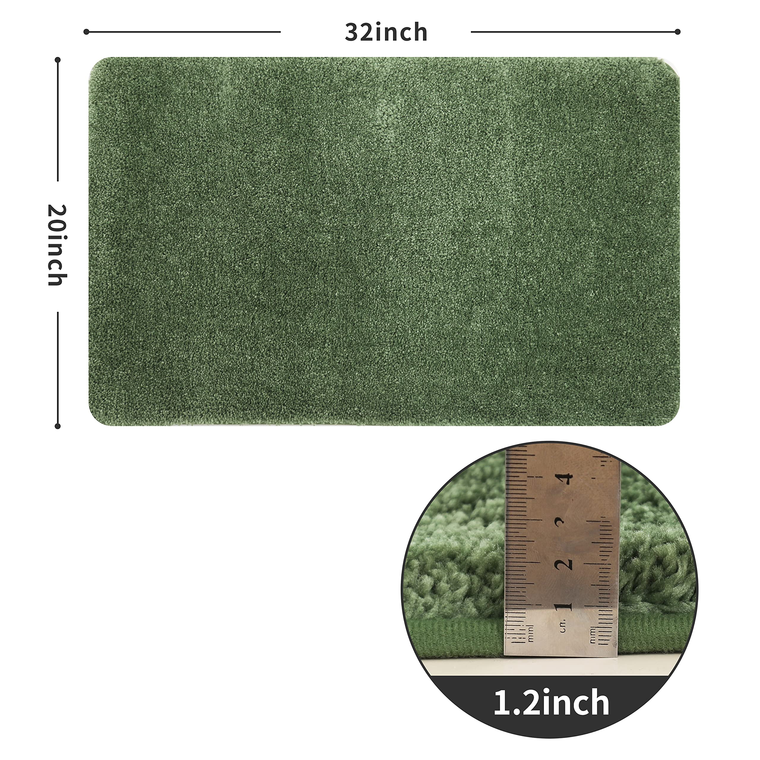 Extra Thick Bath Rugs for Bathroom - Anti-Slip Bath Mats Soft Plush Yarn Shaggy 100% Strong Mirco Polyeste Mat Living Room Bedroom Mat Floor Water Absorbent