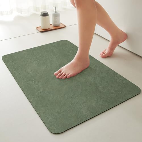 Quick Dry Bath Mat, Bathroom Rugs Non Slip Washable Thin Absorbent Bath Mat Fits Under Door Bathroom Floor Mat Perfect for Bath, Shower, or Sink