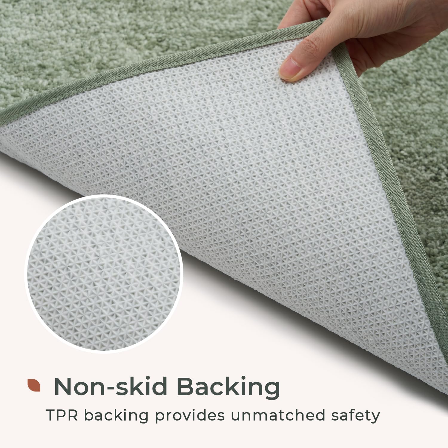 Melange Tufted Bathroom Rugs , Water Absorbent Soft Bath Mat for Bathroom Floor, Non Slip & Washable Shower Mat, Room Accessories Microfiber Bathroom Mat