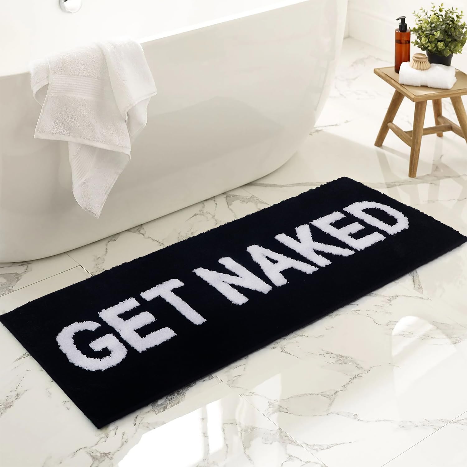 Get Naked Bath Mat Bathroom Rugs Absorbent Soft Hot Bath Rugs