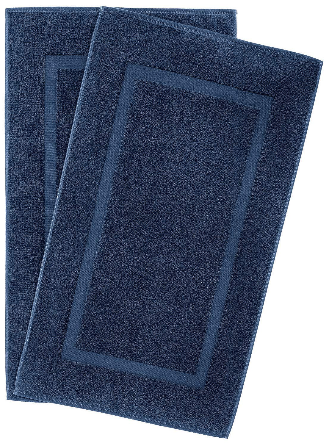 改Cotton Banded Bath Mats 2 Pack, [Not a Bathroom Rug], 22"x34" (Grey)