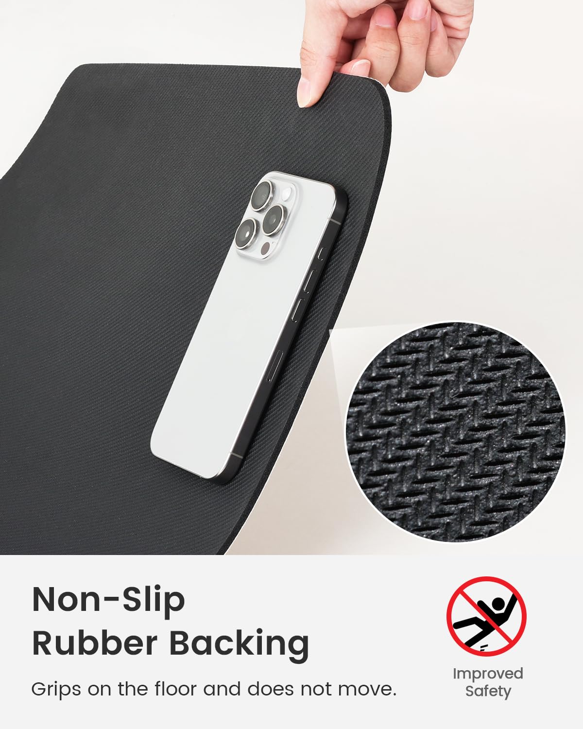 改Stiio Thin Toilet Rugs U-Shaped 20x20, Soft Absorbent Microfiber Bathroom Rugs, Non-Slip Bathroom Mats, Quick Dry Easy Clean for Kitchen, Bathtub, Sink, Grey
