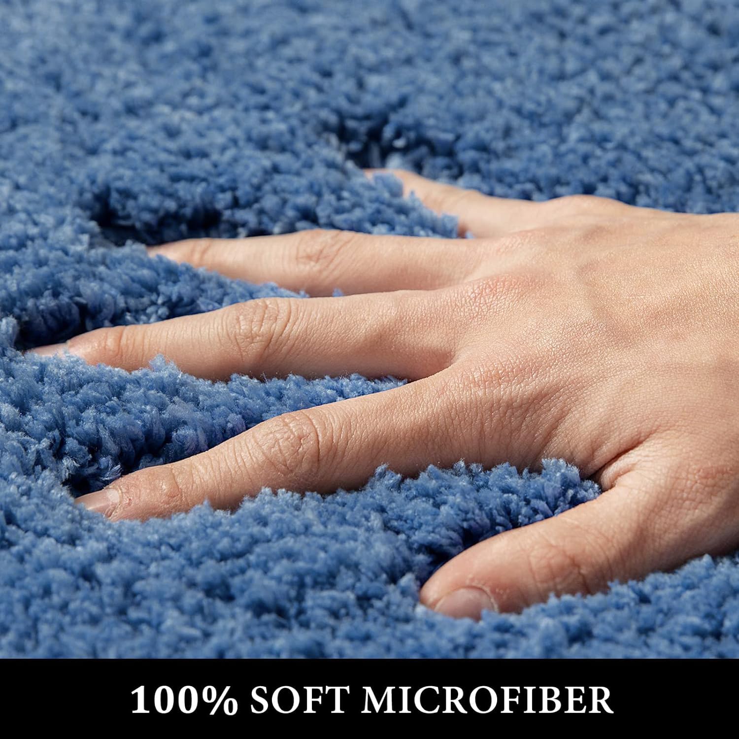 Pink Bathroom Rugs Sets 2 Piece - Absorbent Bath Mats Set Made of Thick Fluffy Microsiber for Bathroom Floor, Tub or Entryway, Non Slip Rubber Backside