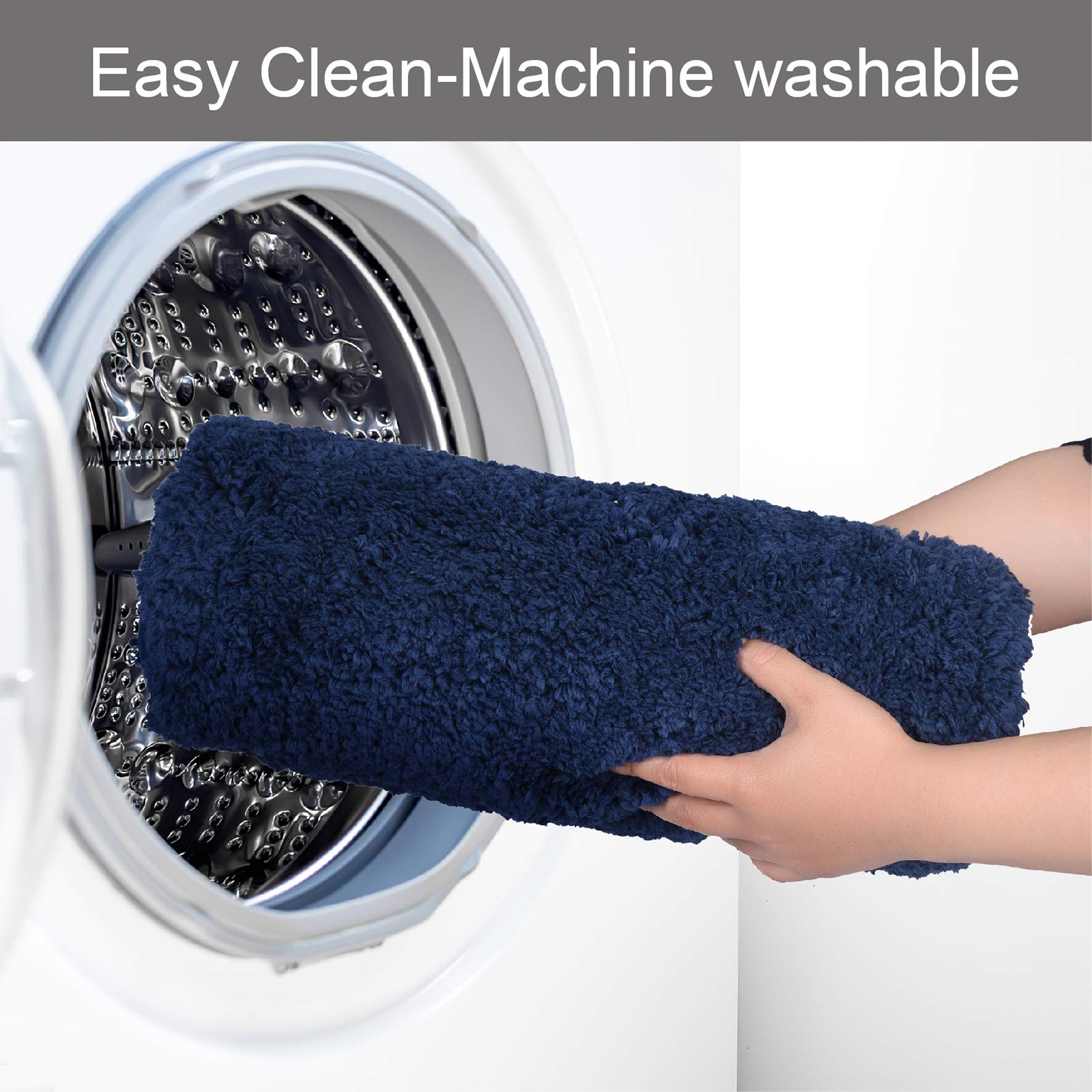 Extra Thick Bath Rugs for Bathroom - Anti-Slip Bath Mats Soft Plush Yarn Shaggy 100% Strong Mirco Polyeste Mat Living Room Bedroom Mat Floor Water Absorbent