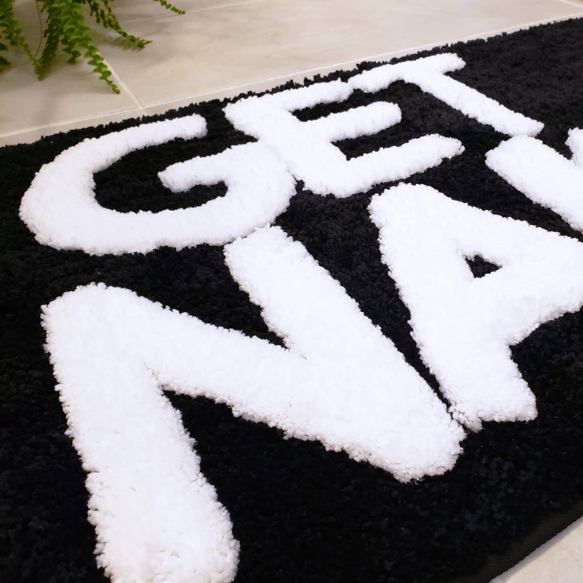 改New Mungo Get Naked Bath Mat for Bathtub - Cute Bath Rugs for Apartment Decor - Bath Mats for Bathroom as Shower Floor Mat - Tufted Gray and White Bathroom Rug - 31" x 20"