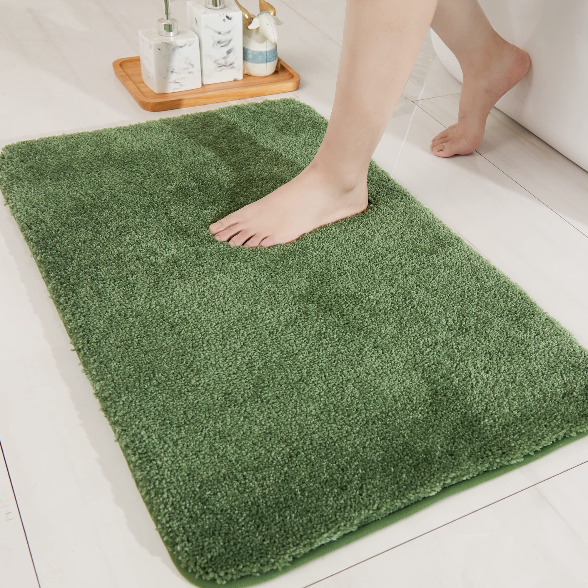 Extra Thick Bath Rugs for Bathroom - Anti-Slip Bath Mats Soft Plush Yarn Shaggy 100% Strong Mirco Polyeste Mat Living Room Bedroom Mat Floor Water Absorbent