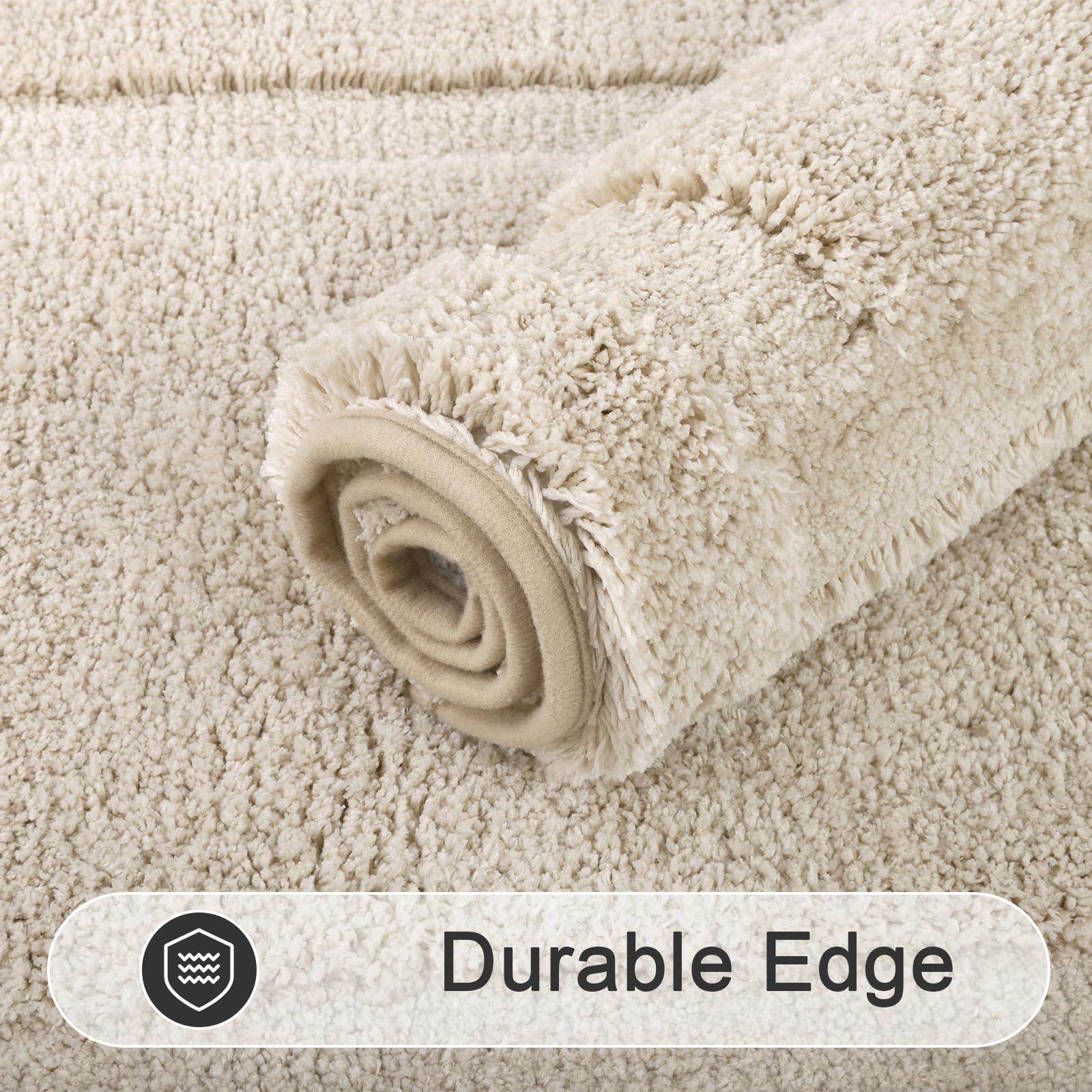 Super Soft Bath Rugs Set of 2 Pieces Bath Mat for Bathroom Rug Non Slip Plush Bath Rug Absorbent Bathroom Rug Set Washable