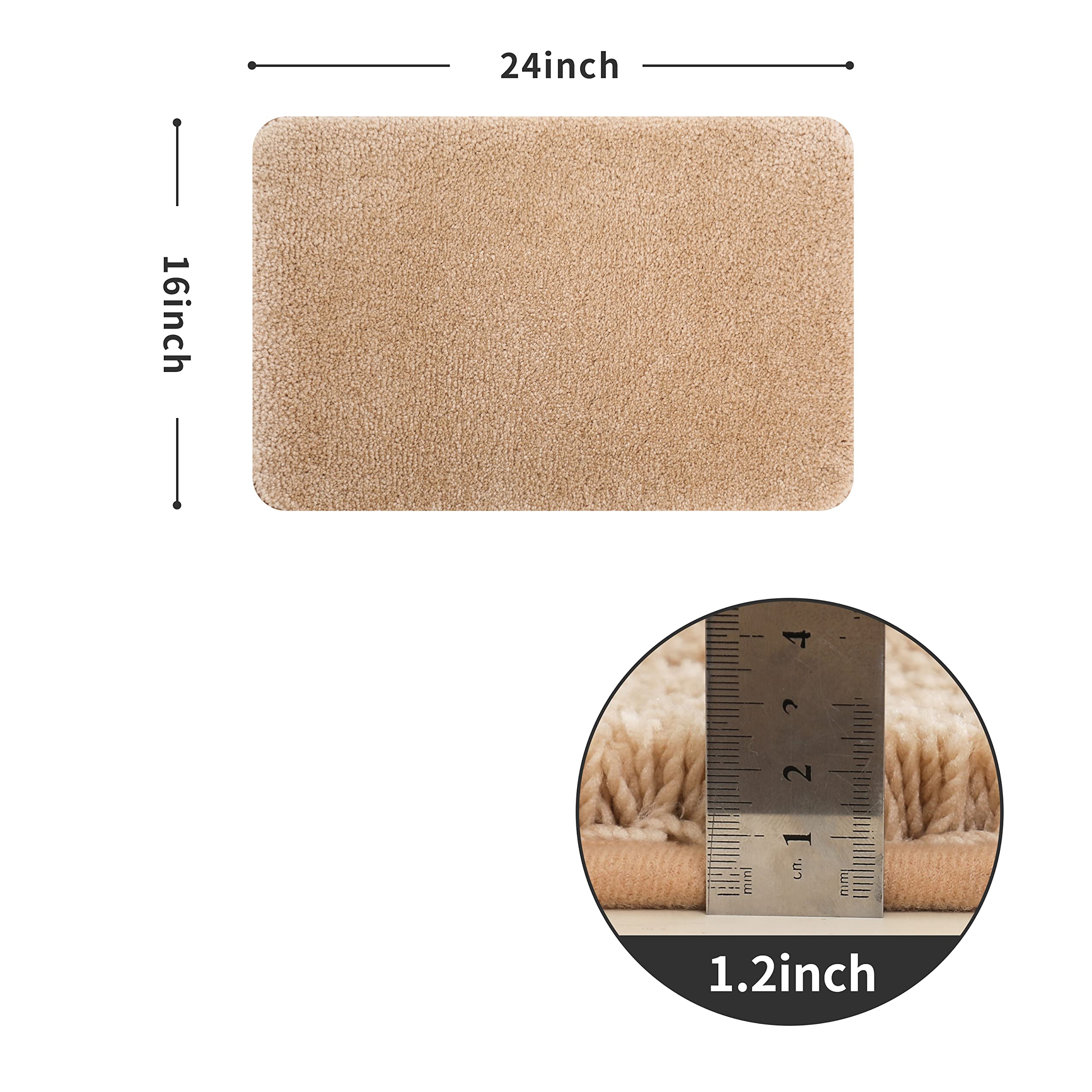 Extra Thick Bath Rugs for Bathroom - Anti-Slip Bath Mats Soft Plush Yarn Shaggy 100% Strong Mirco Polyeste Mat Living Room Bedroom Mat Floor Water Absorbent