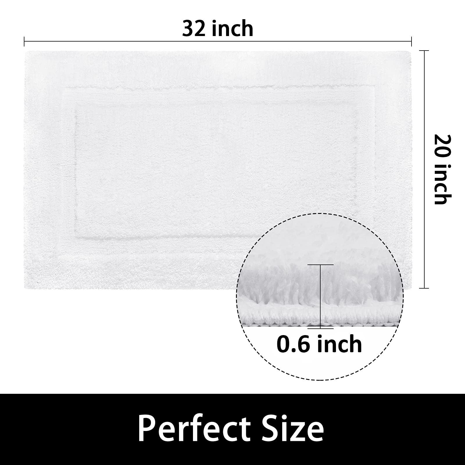 Super Soft Bath Rugs Set of 2 Pieces Bath Mat for Bathroom Rug Non Slip Plush Bath Rug Absorbent Bathroom Rug Set Washable
