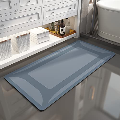 Bath Mat Rug-Quick Dry Absorbent Rubber Backed Bathroom Mat Thin Bathroom Rugs Fit Under Door-Bath Mats for Bathroom Floor Mat in Front of Sink-Shower Rug for Bathroom