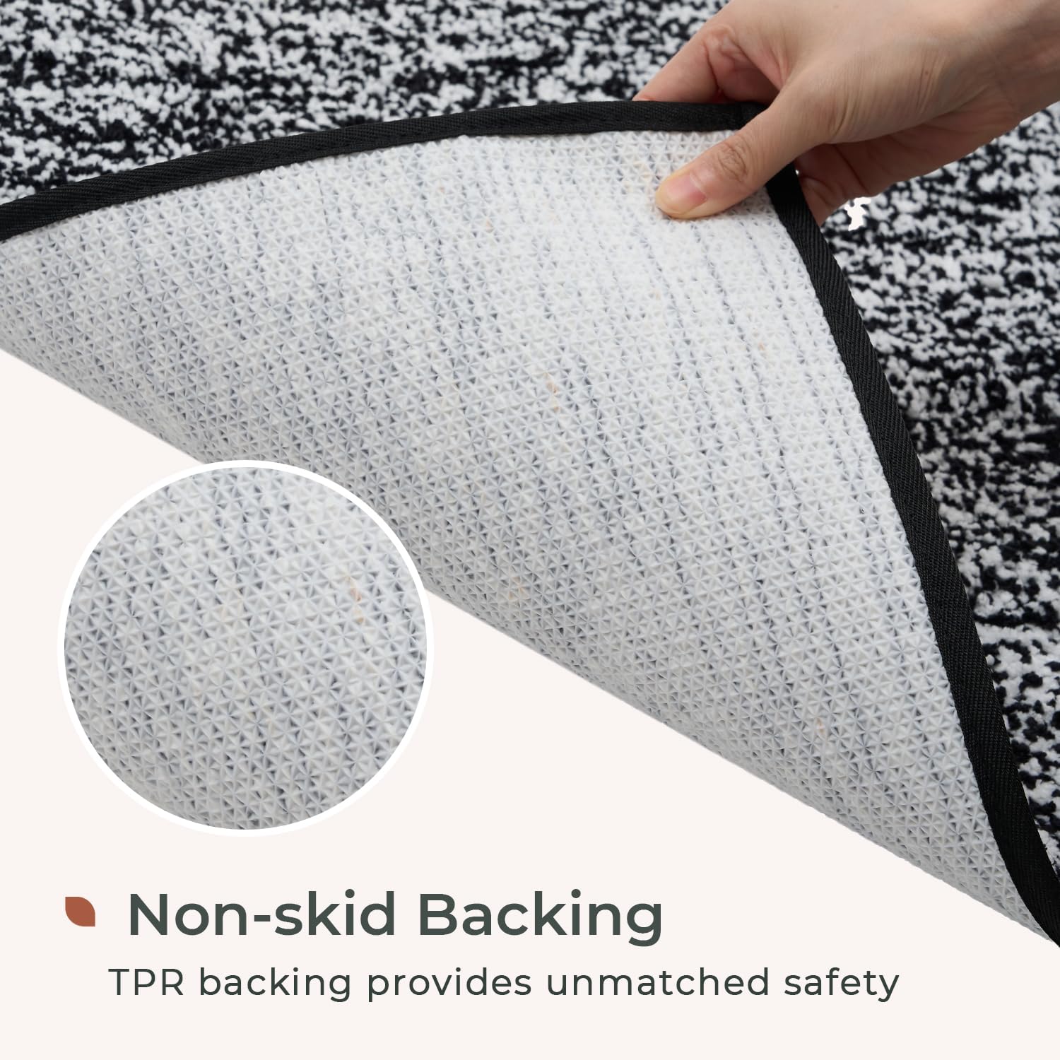 Melange Tufted Bathroom Rugs , Water Absorbent Soft Bath Mat for Bathroom Floor, Non Slip & Washable Shower Mat, Room Accessories Microfiber Bathroom Mat