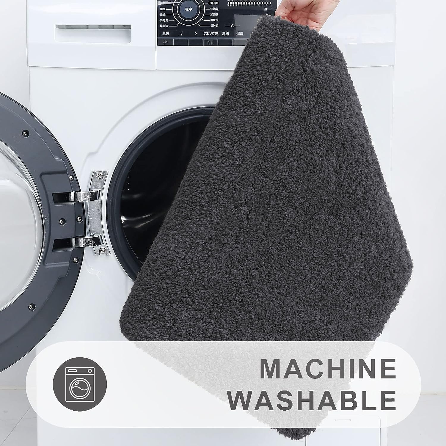 Bathroom Rug Mat, Shaggy Soft and Absorbent Bath Rug, Non Slip, Thick Plush Machine Washable Bath Mat for Bathroom, Shower, and Tub