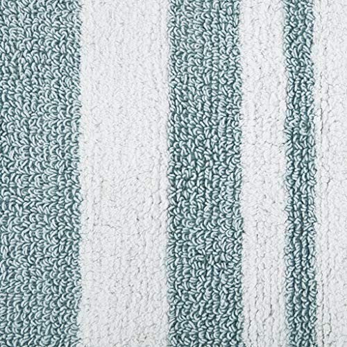 Rug 100%-Cotton Striped Ultra Soft Water Fast Bath Non-Slip Absorbent Quick Dry Mats for Tub, Shower Room, and Bathroom Size:20x30"