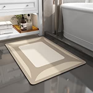 Bath Mat Rug-Quick Dry Absorbent Rubber Backed Bathroom Mat Thin Bathroom Rugs Fit Under Door-Bath Mats for Bathroom Floor Mat in Front of Sink-Shower Rug for Bathroom