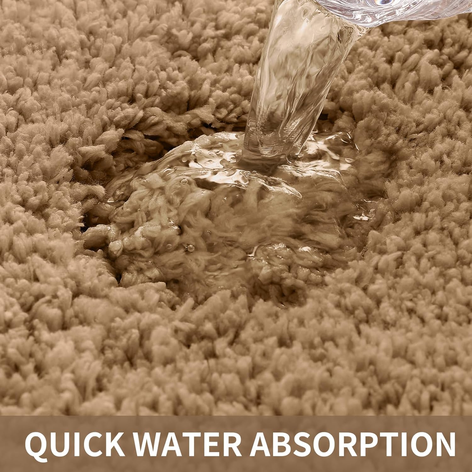 Bathroom Rug Mat, Shaggy Soft and Absorbent Bath Rug, Non Slip, Thick Plush Machine Washable Bath Mat for Bathroom, Shower, and Tub