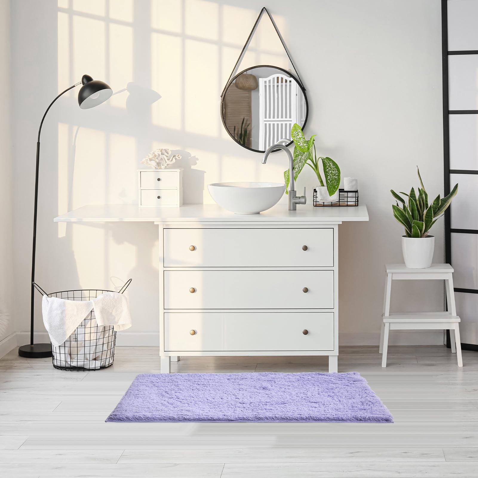 Bath mats for Bathroom Non Slip, Ultra Soft Bath Rugs for Bathroom Washable, Plush Microfiber Area Rugs for Bedroom