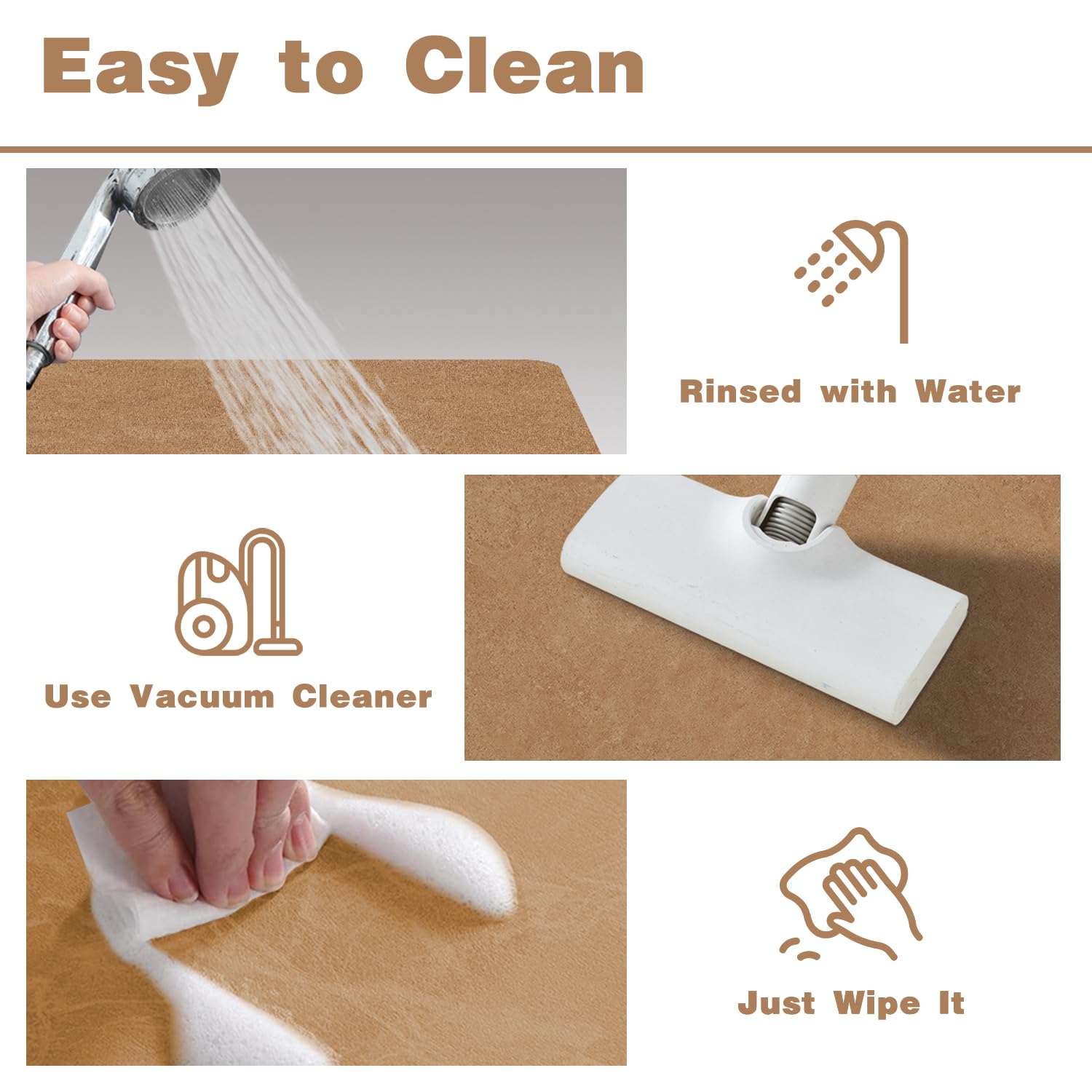 Quick Dry Bath Mat, Bathroom Rugs Non Slip Washable Thin Absorbent Bath Mat Fits Under Door Bathroom Floor Mat Perfect for Bath, Shower, or Sink