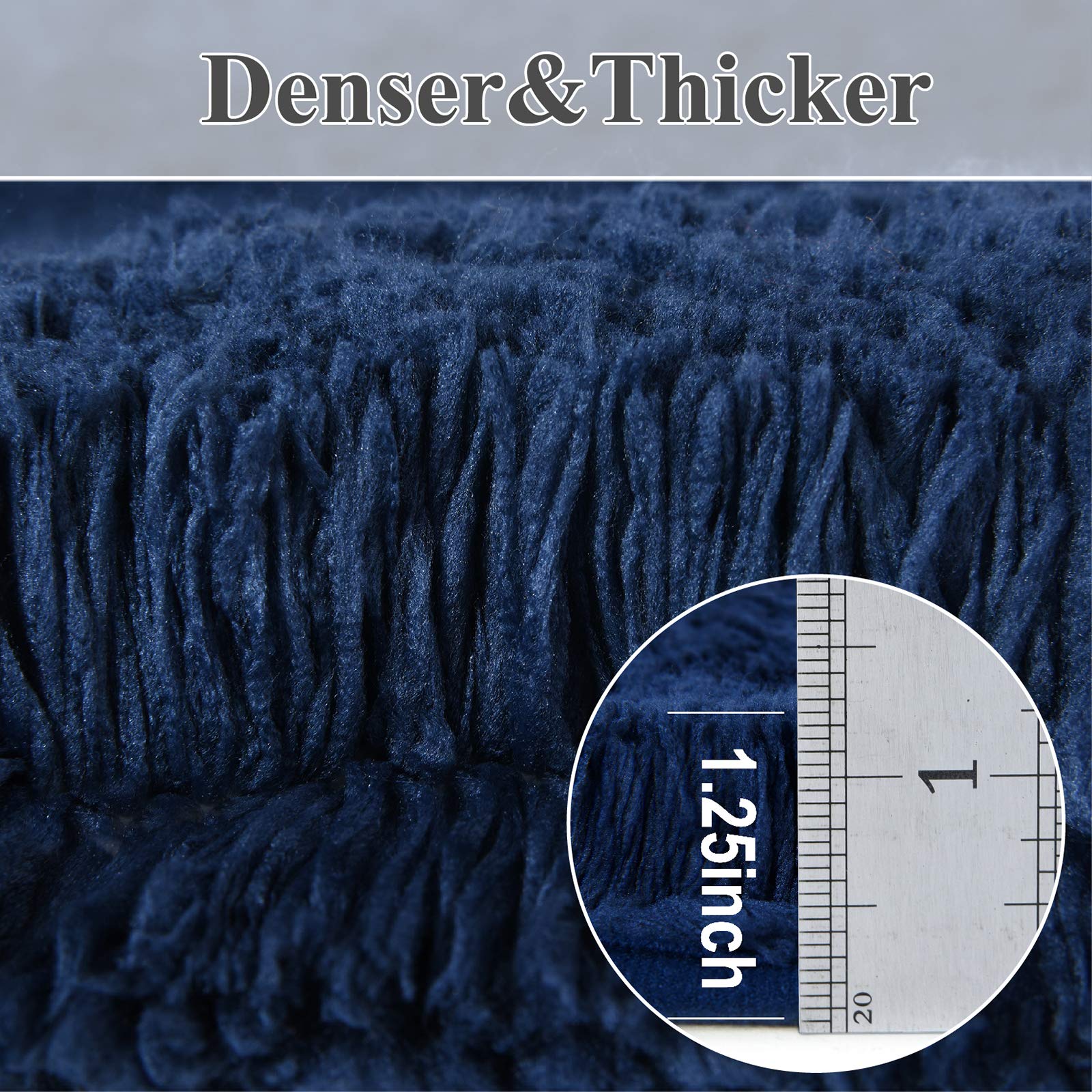 Extra Thick Bath Rugs for Bathroom - Anti-Slip Bath Mats Soft Plush Yarn Shaggy 100% Strong Mirco Polyeste Mat Living Room Bedroom Mat Floor Water Absorbent
