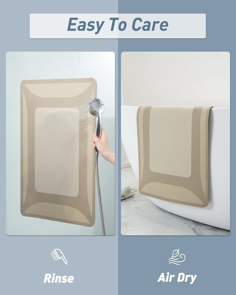改SIXHOME-Bath Mat Rug-Quick Dry Absorbent Rubber Backed Bathroom Mat Thin Bathroom Rugs Fit Under Door-Bath Mats for Bathroom Floor Mat in Front of Sink-Shower Rug for Bathroom 17"X27.5"