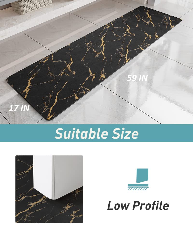 Bath Mat-Absorbent Stain Resistant Rug-Dark Grey,Non Slip Quick Dry Bathroom Bath Rug