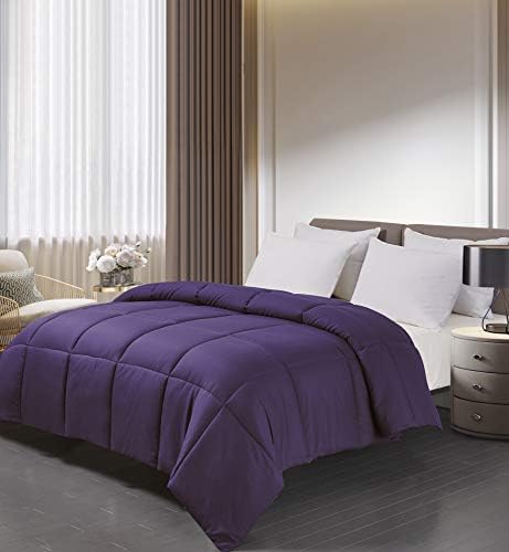 Comforter Breathable Microfiber Duvet Insert, Summer Cooling Winter Warm Reversible Down Alternative Quilt Comforter for All Season