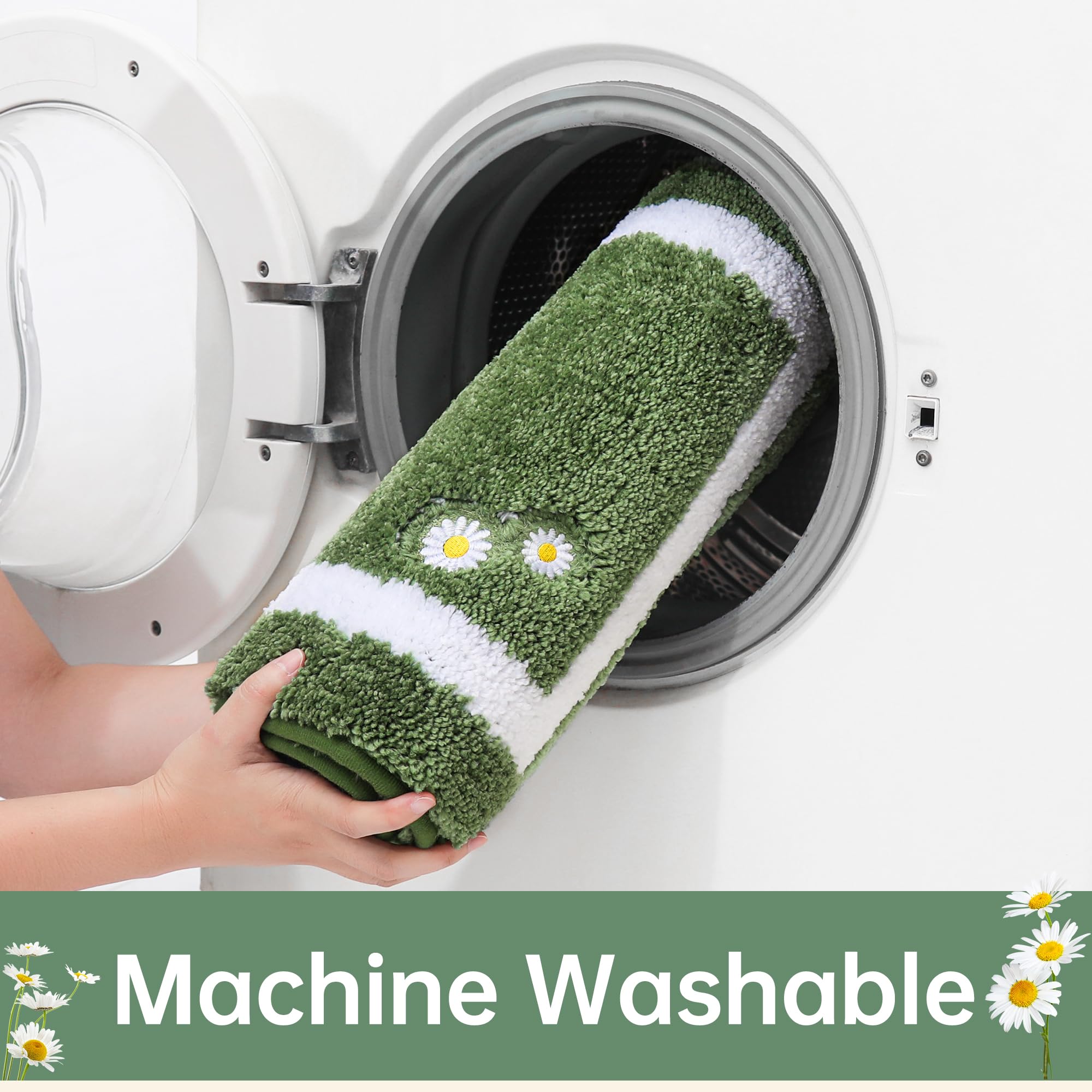 Bathroom-Rug-Non-Slip-Bath-Mats-for-Bathroom Absorbent and Soft Bathroom Mat Washable Bath Rugs Embroidered Floral Bathroom Rugs