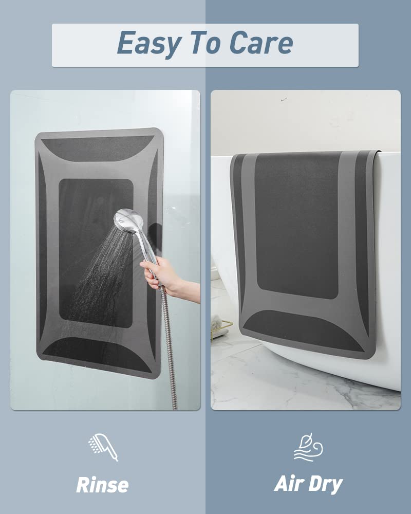 Bath Mat Rug-Quick Dry Absorbent Rubber Backed Bathroom Mat Thin Bathroom Rugs Fit Under Door-Bath Mats for Bathroom Floor Mat in Front of Sink-Shower Rug for Bathroom