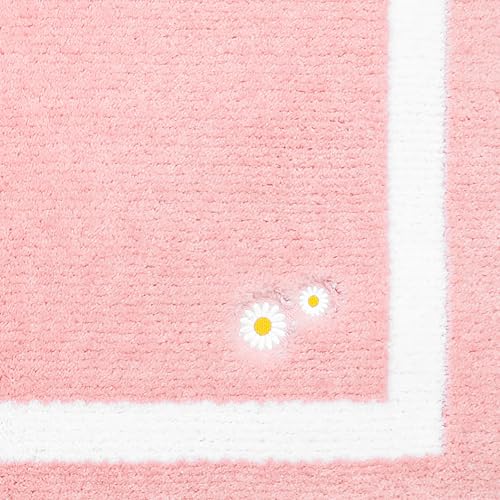 Bathroom-Rug-Non-Slip-Bath-Mats-for-Bathroom Absorbent and Soft Bathroom Mat Washable Bath Rugs Embroidered Floral Bathroom Rugs