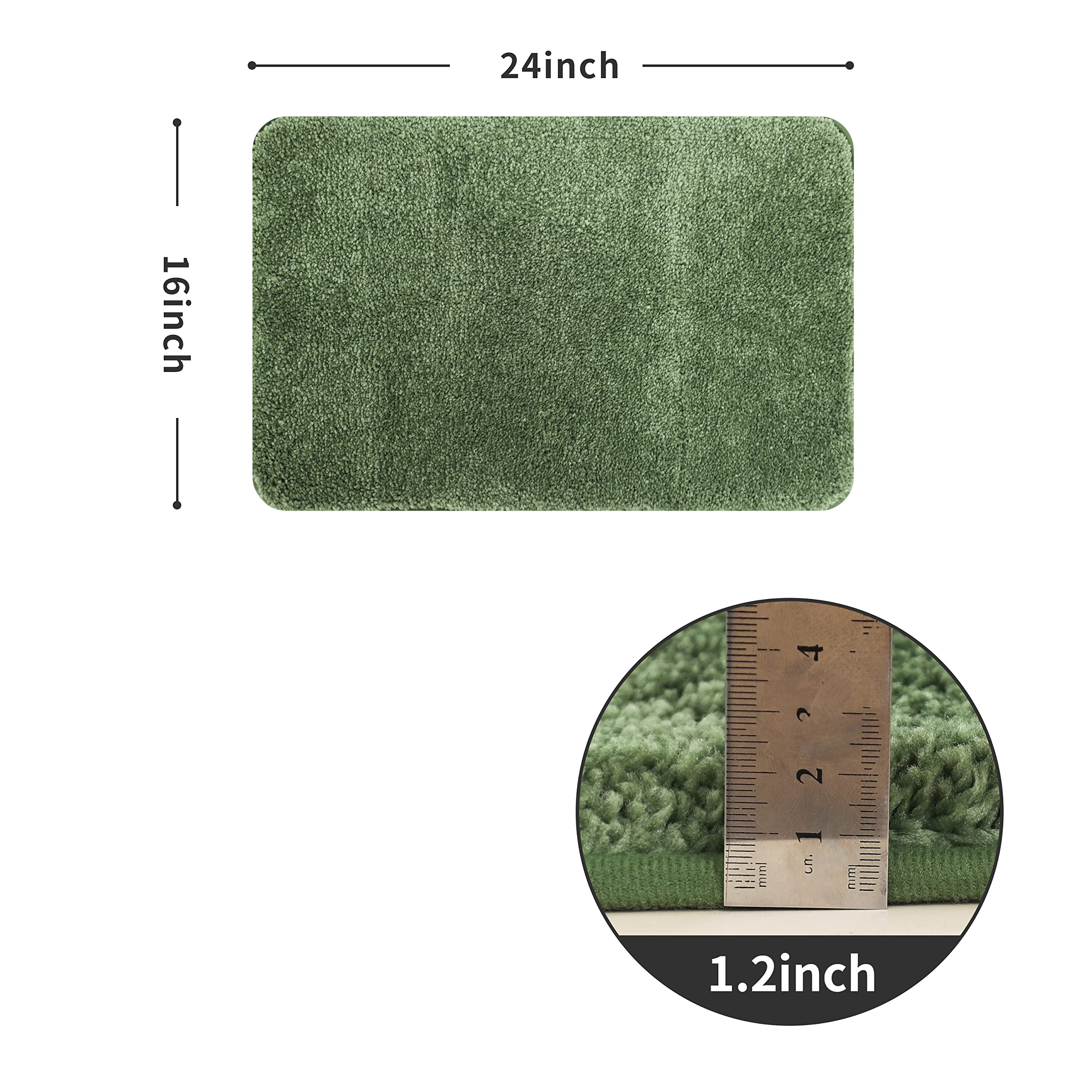 Extra Thick Bath Rugs for Bathroom - Anti-Slip Bath Mats Soft Plush Yarn Shaggy 100% Strong Mirco Polyeste Mat Living Room Bedroom Mat Floor Water Absorbent