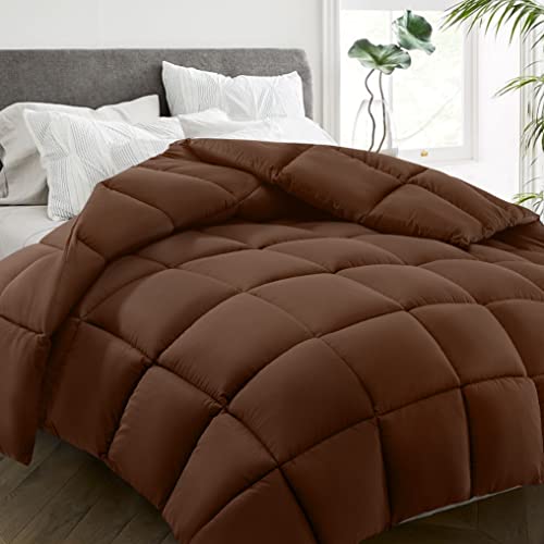 All Season Twin Size Bed Comforter - Cooling Down Alternative Quilted Duvet Insert with Corner Tabs - Winter Warm - Machine Washable
