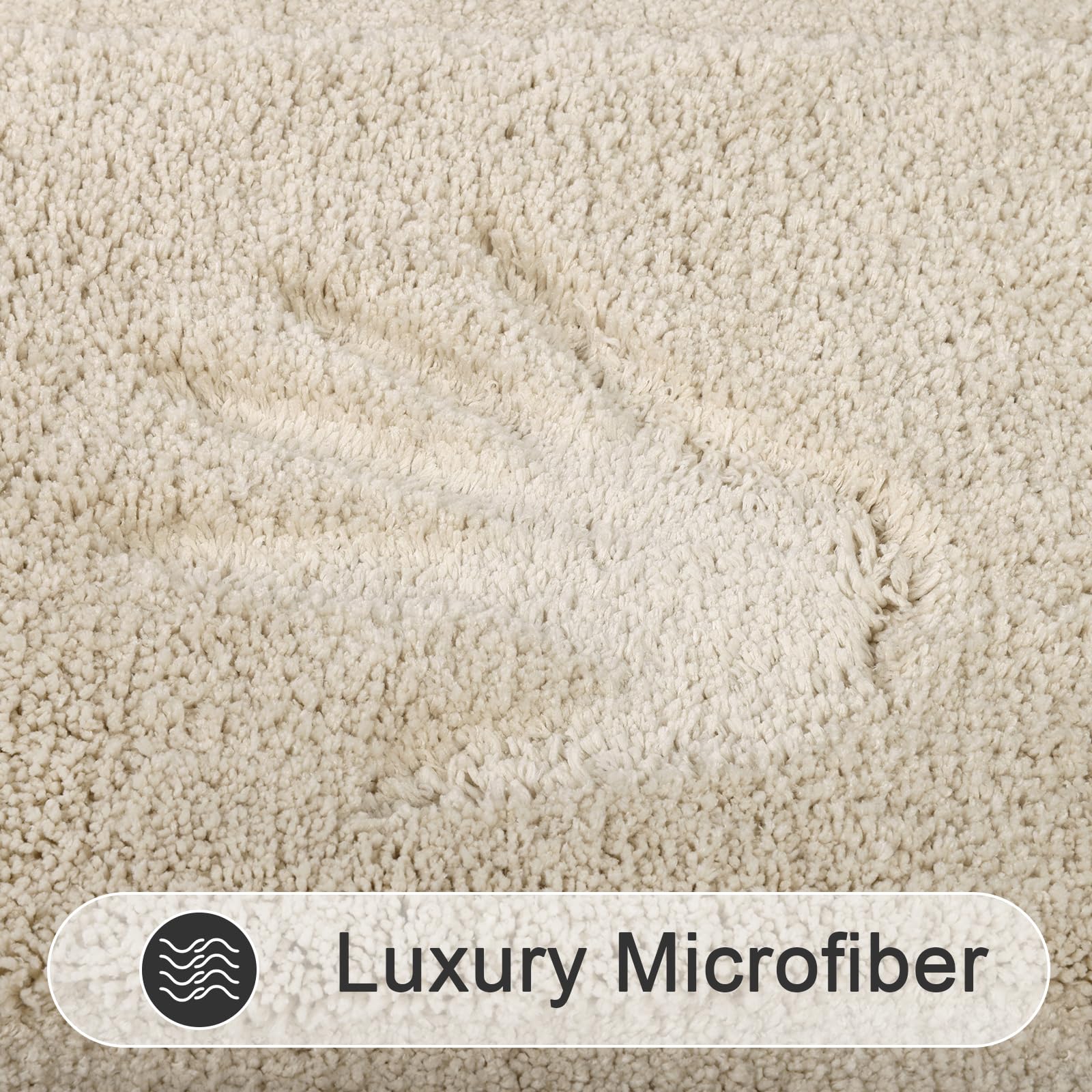 Super Soft Bath Rugs Set of 2 Pieces Bath Mat for Bathroom Rug Non Slip Plush Bath Rug Absorbent Bathroom Rug Set Washable