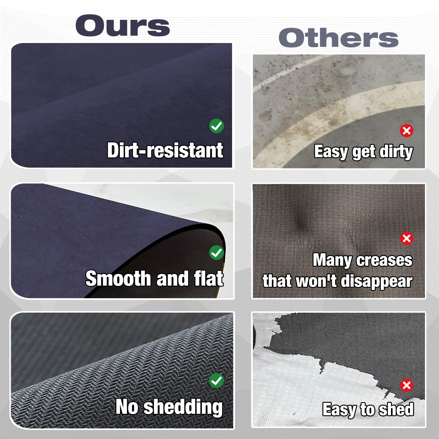 改Quick Dry Bath Mat, Bathroom Rugs Non Slip Washable Thin Absorbent Bath Mat Fits Under Door Bathroom Floor Mat Perfect for Bath, Shower, or Sink 16"x24" Light Grey