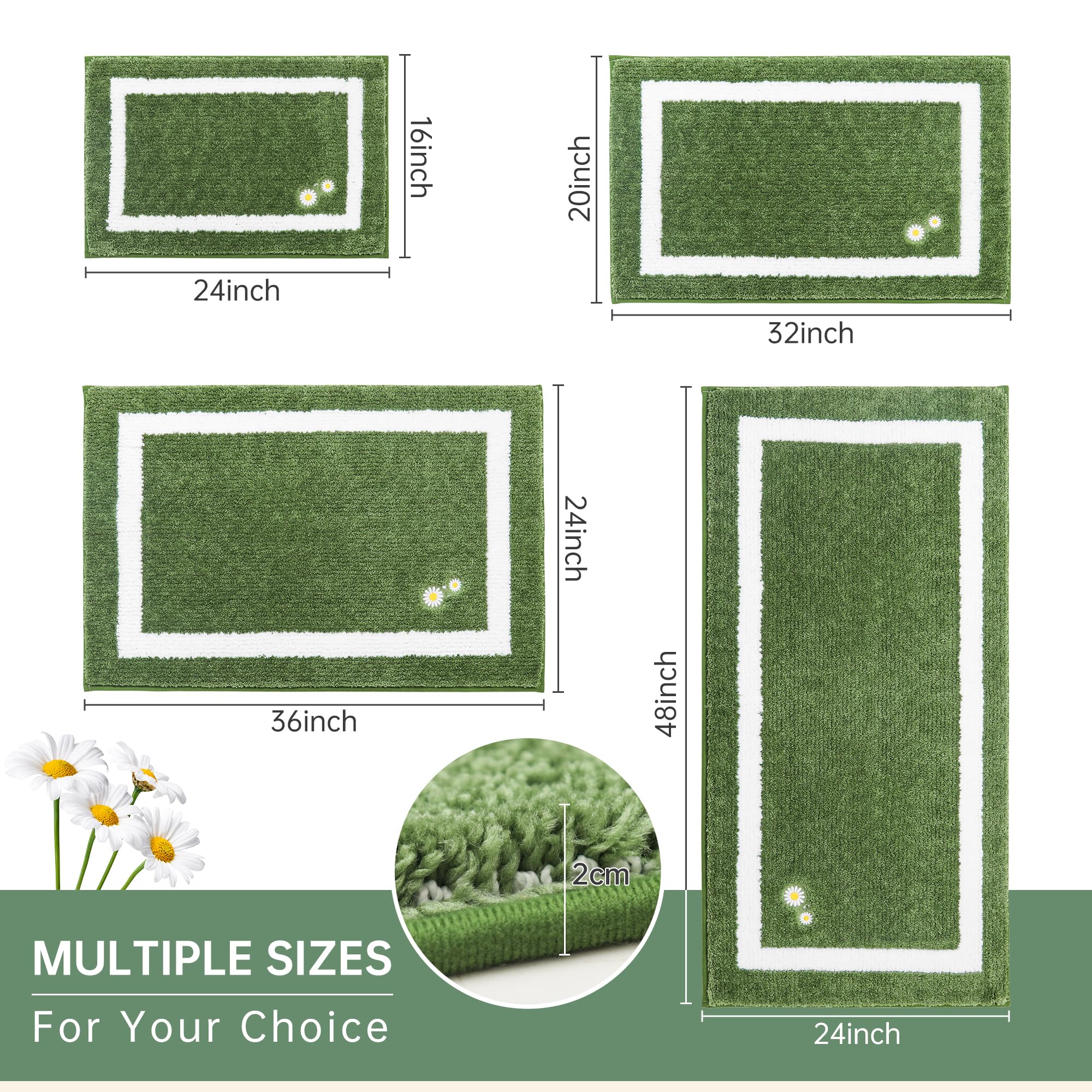 Bathroom-Rug-Non-Slip-Bath-Mats-for-Bathroom Absorbent and Soft Bathroom Mat Washable Bath Rugs Embroidered Floral Bathroom Rugs