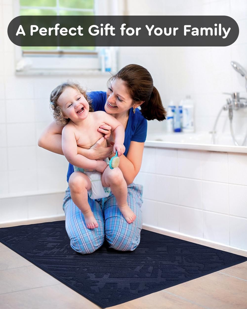 改tchdio Absorbent Bath Mat for Bathroom-Rug for Bathroom Floor Mat Quick Dry Non Slip Washable Bath Rug Fit Under The Door-Bathroom Mat for in Front of Sink, Bathtub