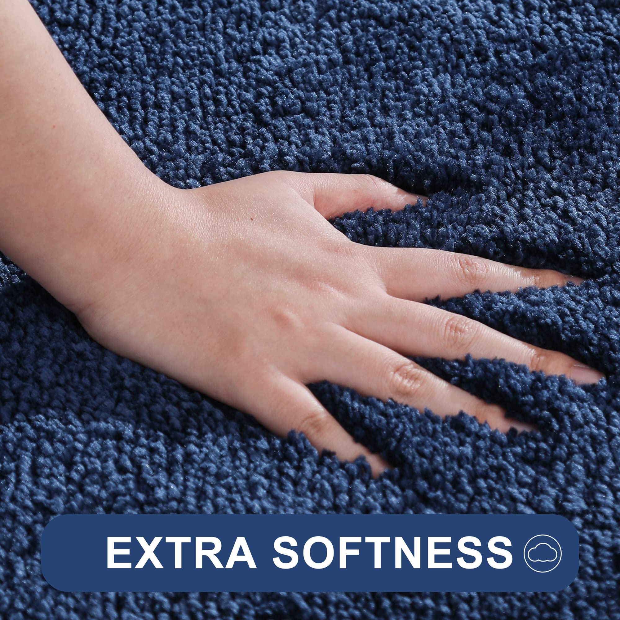 Extra Thick Bath Rugs for Bathroom - Anti-Slip Bath Mats Soft Plush Yarn Shaggy 100% Strong Mirco Polyeste Mat Living Room Bedroom Mat Floor Water Absorbent