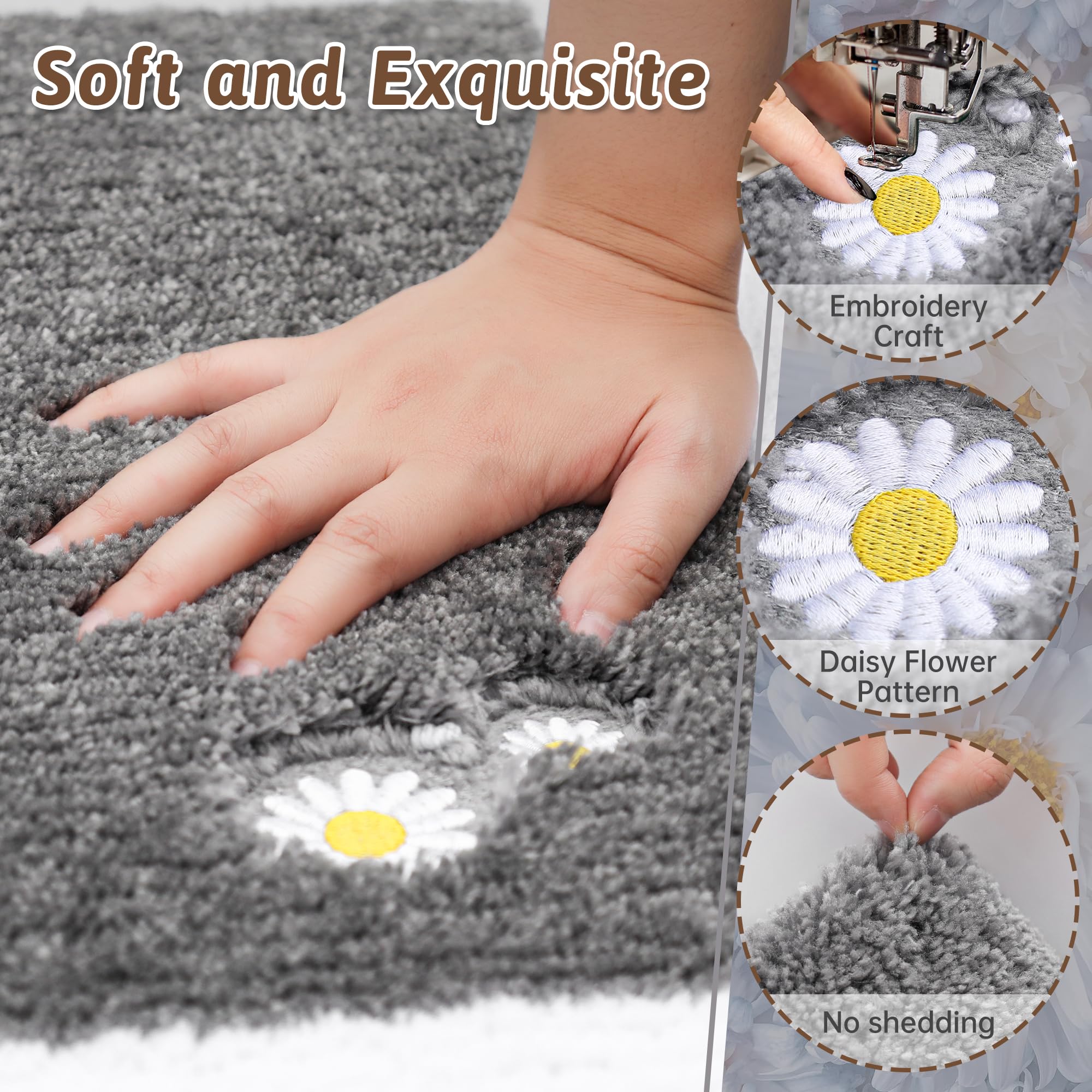 Bathroom-Rug-Non-Slip-Bath-Mats-for-Bathroom Absorbent and Soft Bathroom Mat Washable Bath Rugs Embroidered Floral Bathroom Rugs