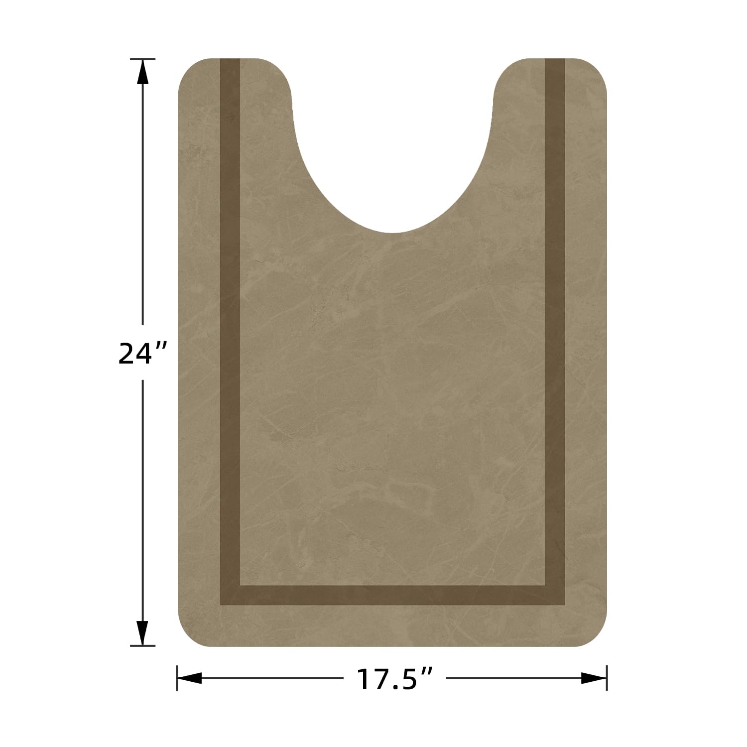 Quick Dry Bath Mat, Ultra Thin Bath Mat Non Slip Absorbent Bath Mats for Bathroom Floor Mat Fit Under Door for Bathroom Mat, (Grey, 24"x16")