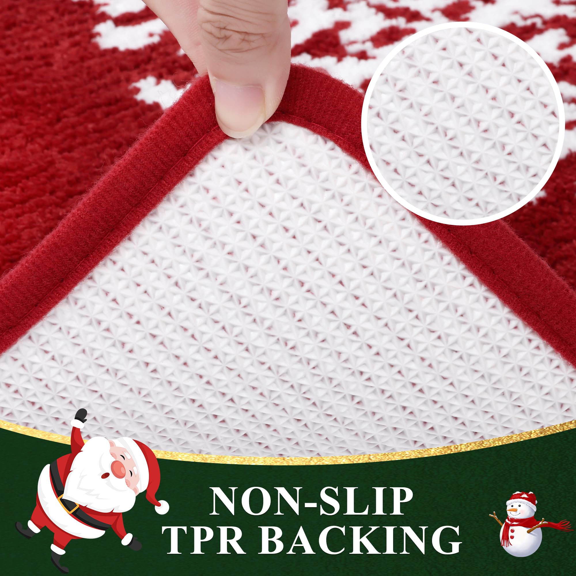 Rugs Sets 4 Piece with Toilet Lid Cover, Non-Slip Absorbentb Rugs and Mats for Bathroom Microfiber Shaggy Machine Washable Bath Rug Set