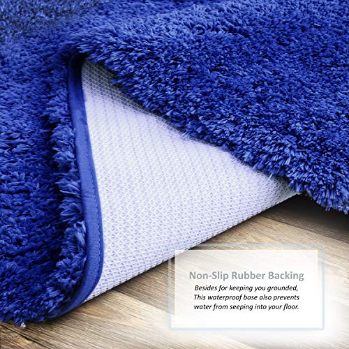 Bathroom Rugs, Ultra Soft Shaggy Bath Rugs - Bath Mats for Bathroom, Machine Wash, Non Slip Backing Rubber, 3 Piece Bathroom Rug Set