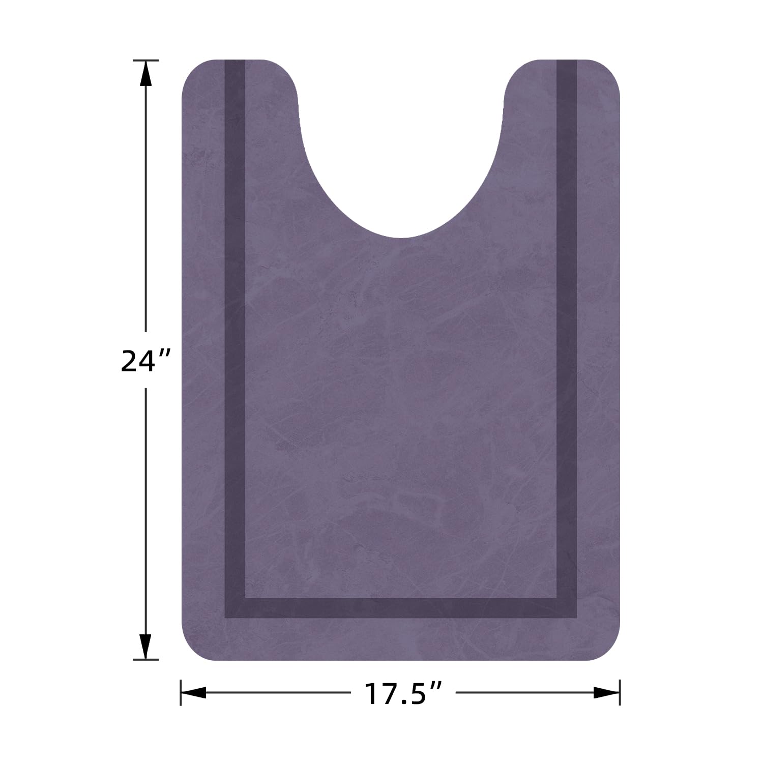 Quick Dry Bath Mat, Ultra Thin Bath Mat Non Slip Absorbent Bath Mats for Bathroom Floor Mat Fit Under Door for Bathroom Mat, (Grey, 24"x16")