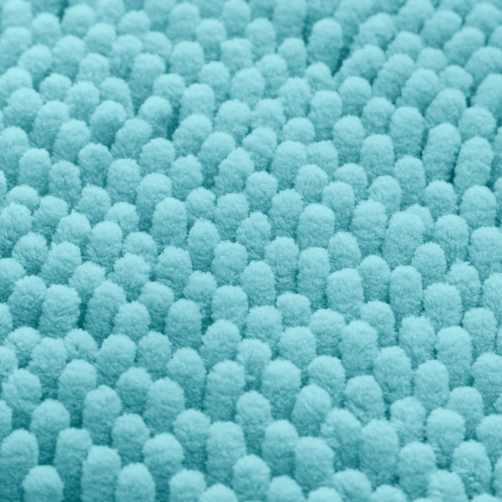 3 Pieces Bathroom Rugs, Ultra Soft Non Slip Absorbent Chenille Toilet Bath Mat Set