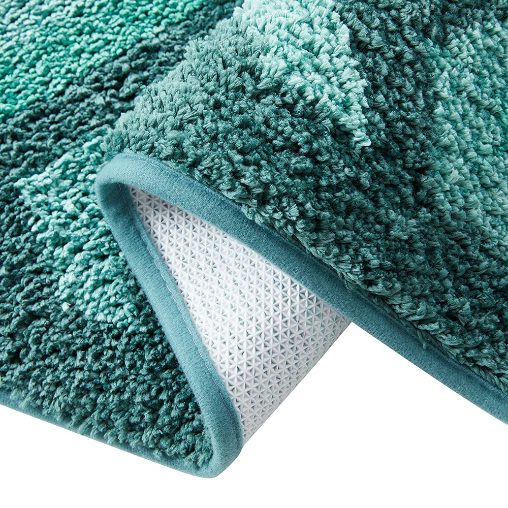 改Clara Clark Bathroom Rugs, Ultra Soft Shaggy Bath Rugs - Bath Mats for Bathroom, Machine Wash, Non Slip Backing Rubber, 3 Piece Bathroom Rug Set, Gray