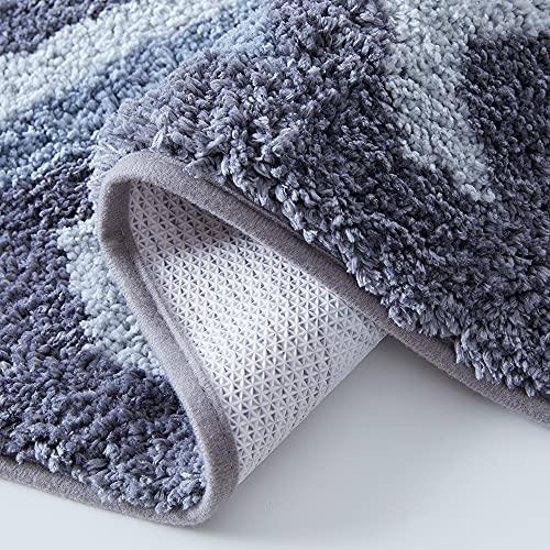 Bathroom Rugs, Ultra Soft Shaggy Bath Rugs - Bath Mats for Bathroom, Machine Wash, Non Slip Backing Rubber, 3 Piece Bathroom Rug Set