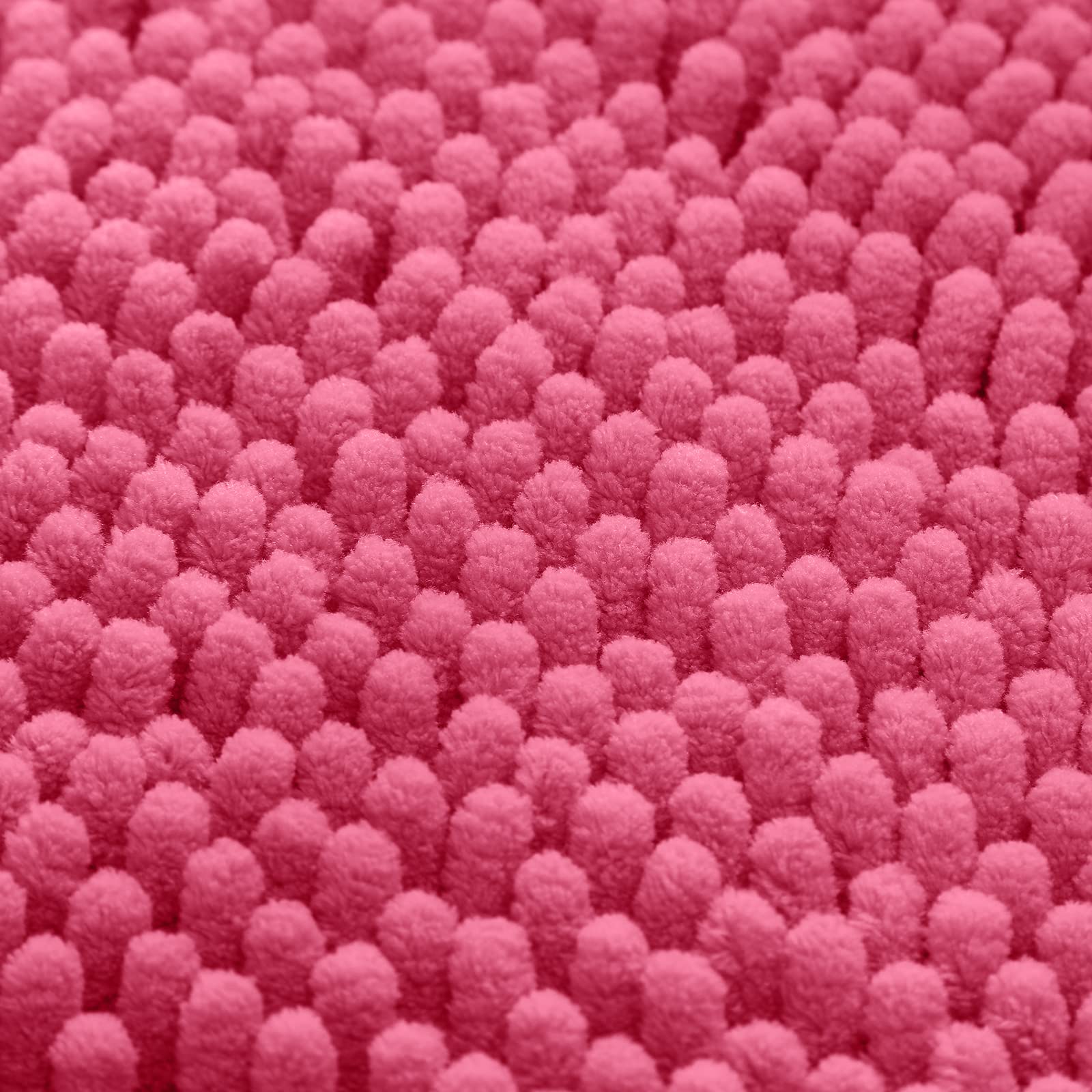 3 Pieces Bathroom Rugs, Ultra Soft Non Slip Absorbent Chenille Toilet Bath Mat Set
