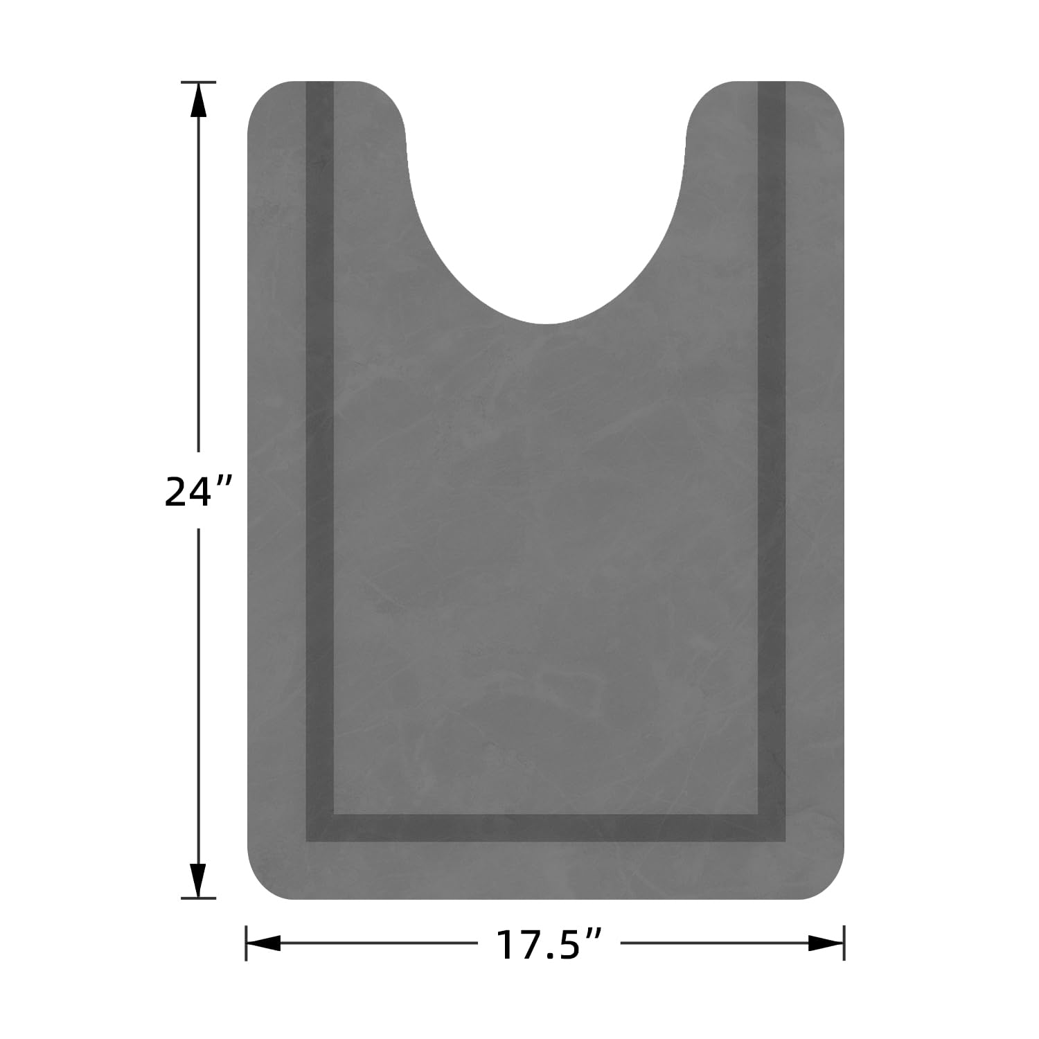 Quick Dry Bath Mat, Ultra Thin Bath Mat Non Slip Absorbent Bath Mats for Bathroom Floor Mat Fit Under Door for Bathroom Mat, (Grey, 24"x16")