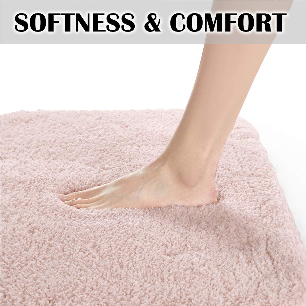 Bathroom Rug Non Slip Bath Mat for Bathroom  Water Absorbent Soft Microfiber Shaggy Bathroom Mat Machine Washable Bath Rug for Bathroom Thick Plush Rugs for Shower