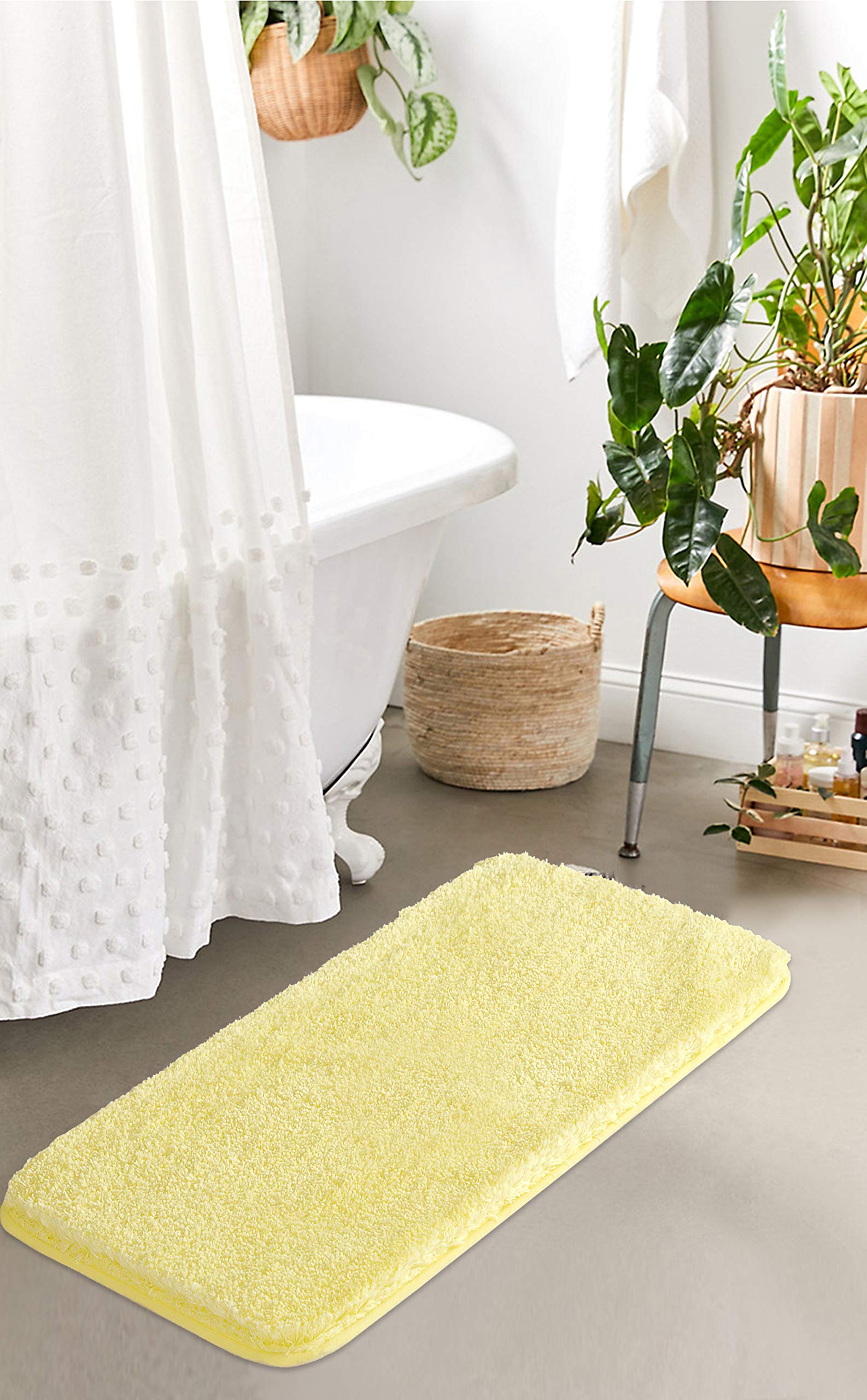 Bathroom Rug Non Slip Bath Mat for Bathroom  Water Absorbent Soft Microfiber Shaggy Bathroom Mat Machine Washable Bath Rug for Bathroom Thick Plush Rugs for Shower